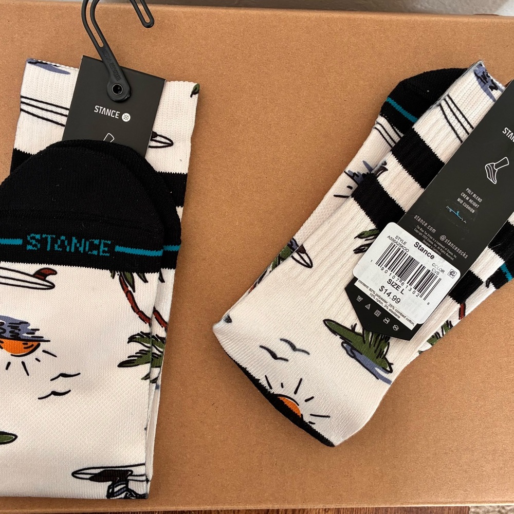 Stance Black and White Graphic Socks